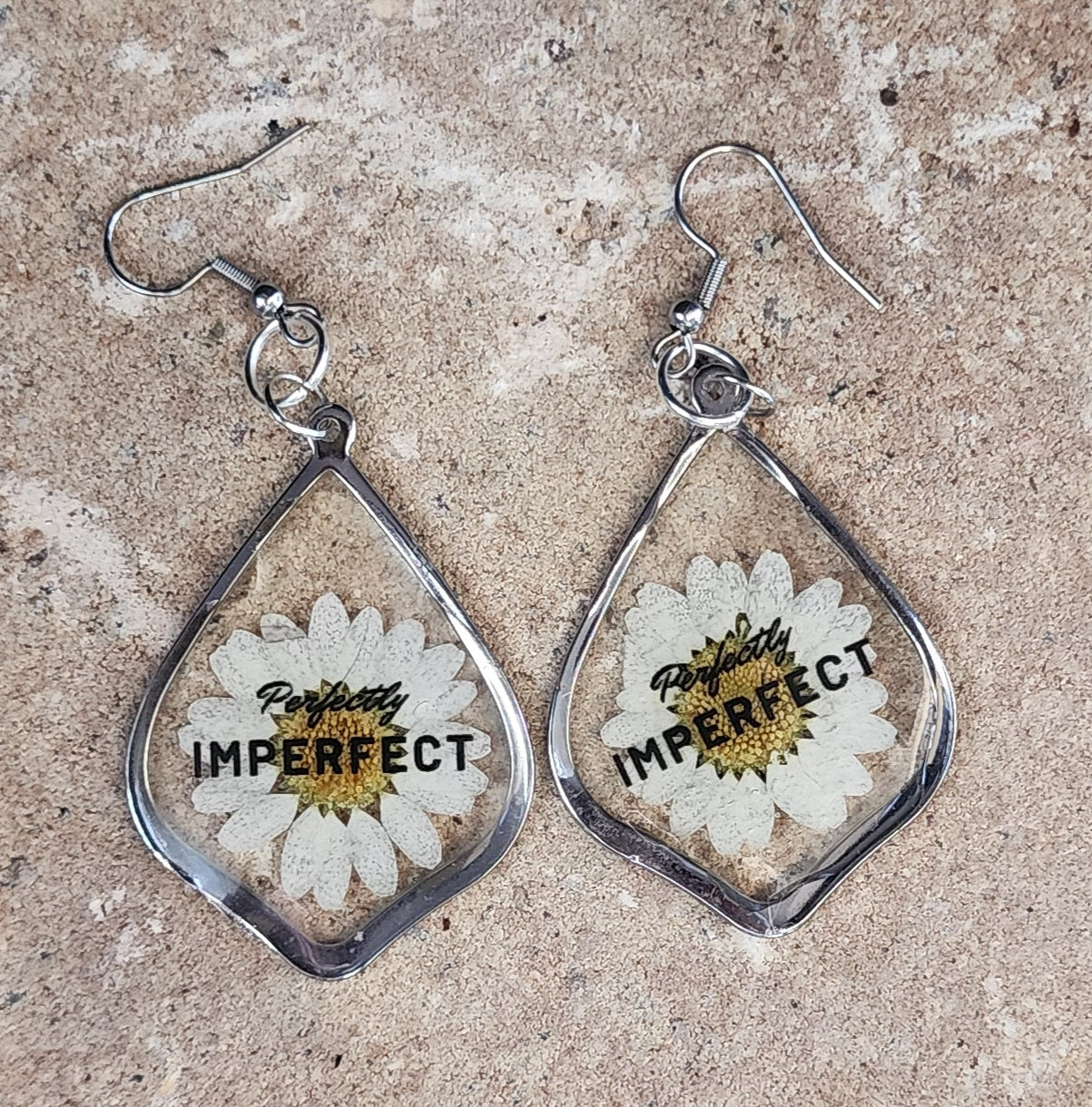 Pressed Flower Hoop Earrings - Perfectly Imperfect