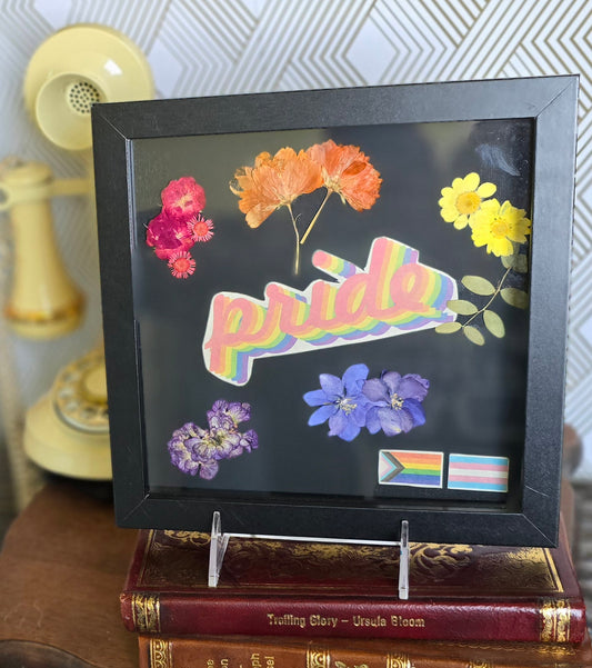 Pride Shadowbox With Pressed Flowers